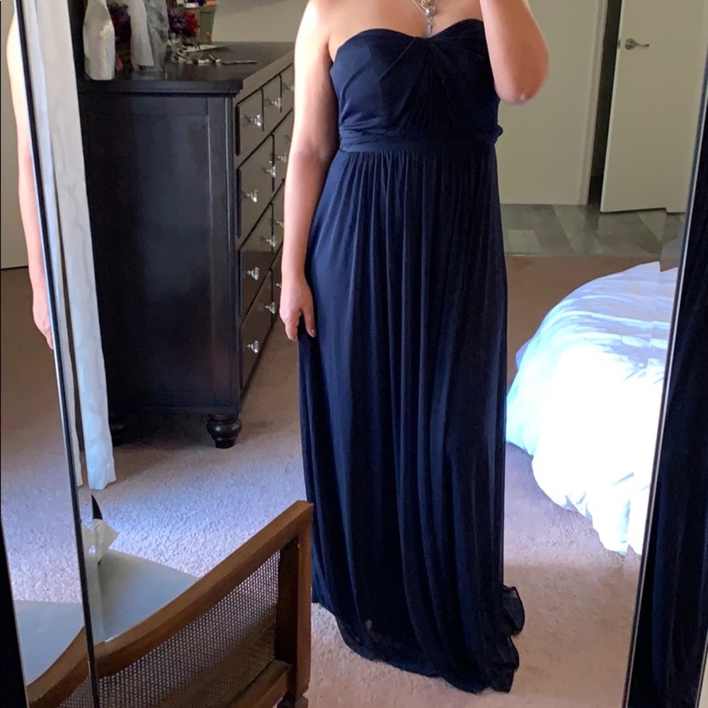 Birdy Grey Navy Blue Bridesmaids Dress - Size L